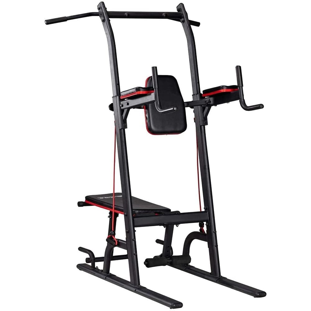 ULTIMAX Multifunction Power Tower Pull Up Dip Station with Bench Adjustable Height for Home Gym Strength Training Fitness Equipment, Dip Stands, Pull Up Bars, Push Up Bars ULTIMAX Multifunction Power Tower Pull Up Dip Station with Bench Adjustable Height for Home Gym Strength Training Fitness Equipment, Dip Stands, Pull Up Bars, Push Up Bars
