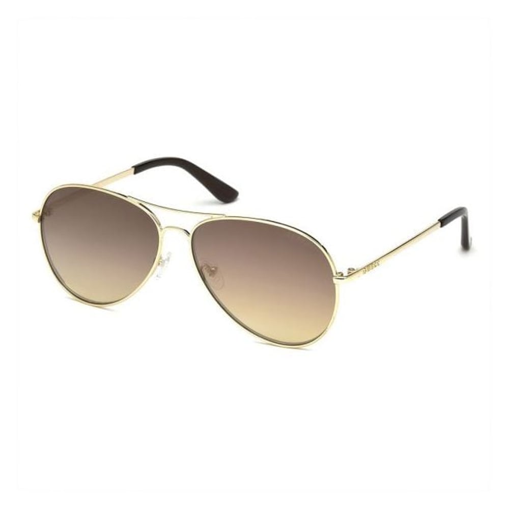 Guess Gold / Brown Mirror Metal Unisex Sunglasses