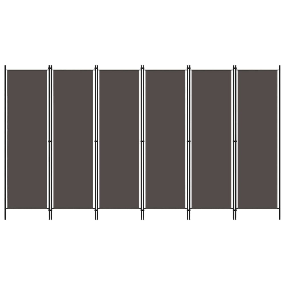 Vidaxl 6-panel Room Divider Anthracite 300x180 Cm