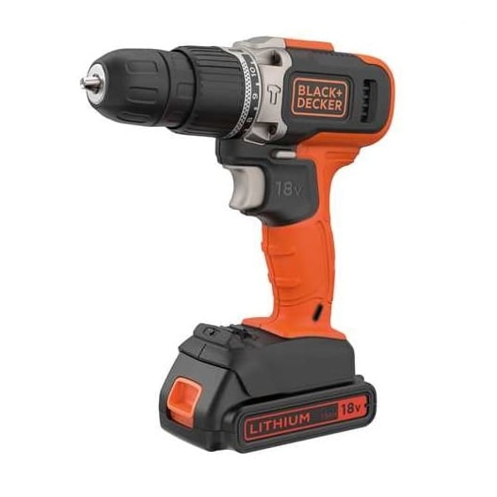 Black and Decker BCD003C2KMEA1-GB Hammer Drill 18V + 2x 1.5Ah Battery Kit