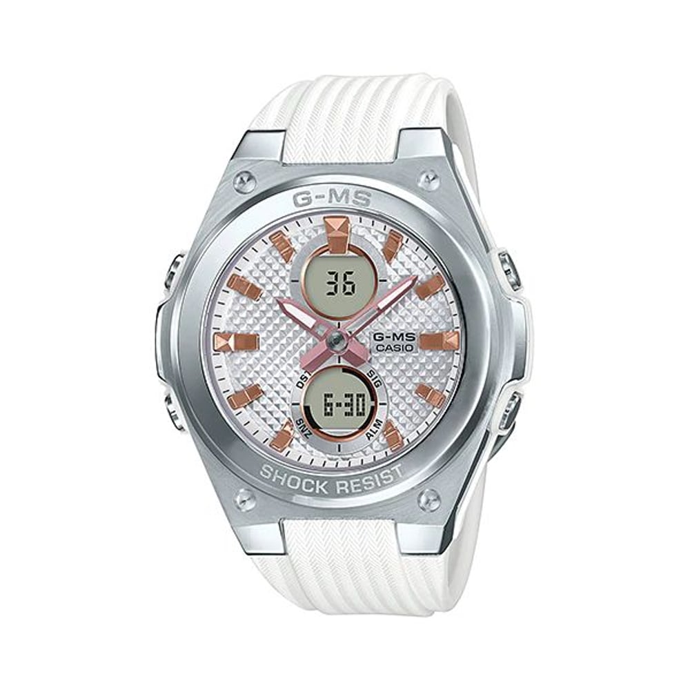 Casio MSG-C100-7A Baby G White Resin Analog/Digital Watch Men Casio MSG-C100-7A Baby G White Resin Analog/Digital Watch Men