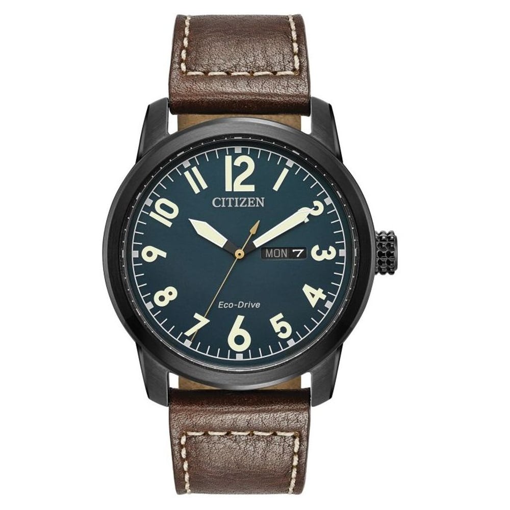 Citizen Eco-Drive Brown Leather Men Watch BM8478-01L
