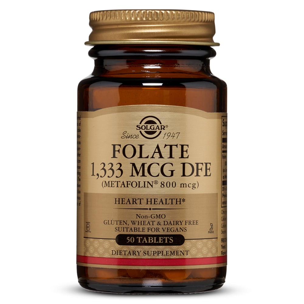 Solgar Folate 1,333 Mcg Dfe (metafolin® 800 Mcg) 50 Tablets