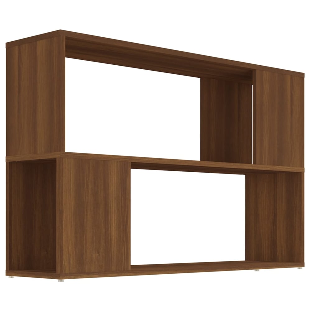 vidaXL Book Cabinet Brown Oak 100x24x63 cm Engineered Wood