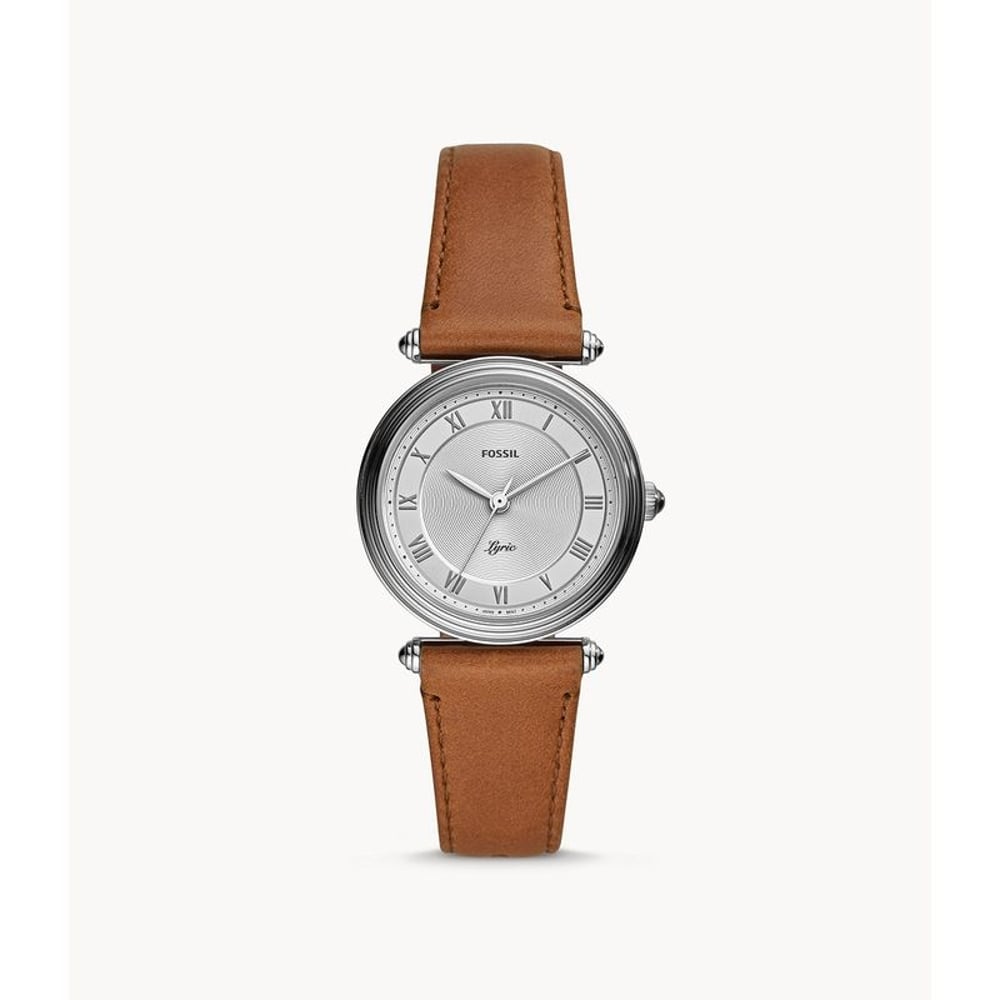 Fossil Lyric Three-Hand Brown Leather Watch ES4706