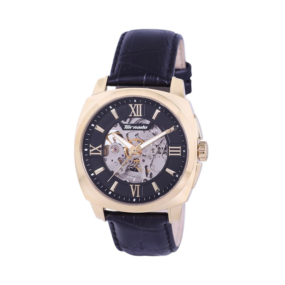 TORNADO Men's Analog Black Dial Watch - T7316-GLBB