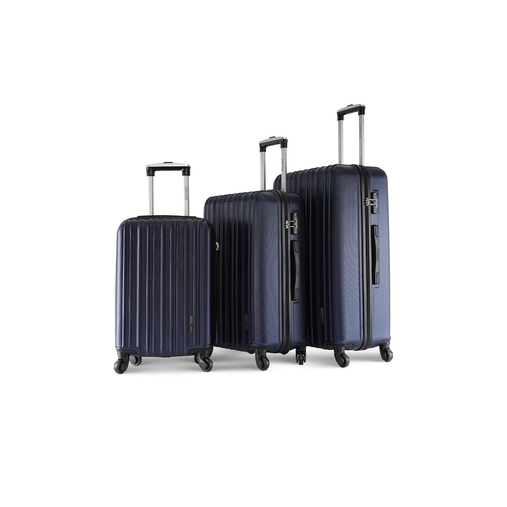 Para John Lightweight 3-pieces Abs Hard Side Travel Luggage Trolley Bag Set With Lock For Unisex Hard Shell Strong