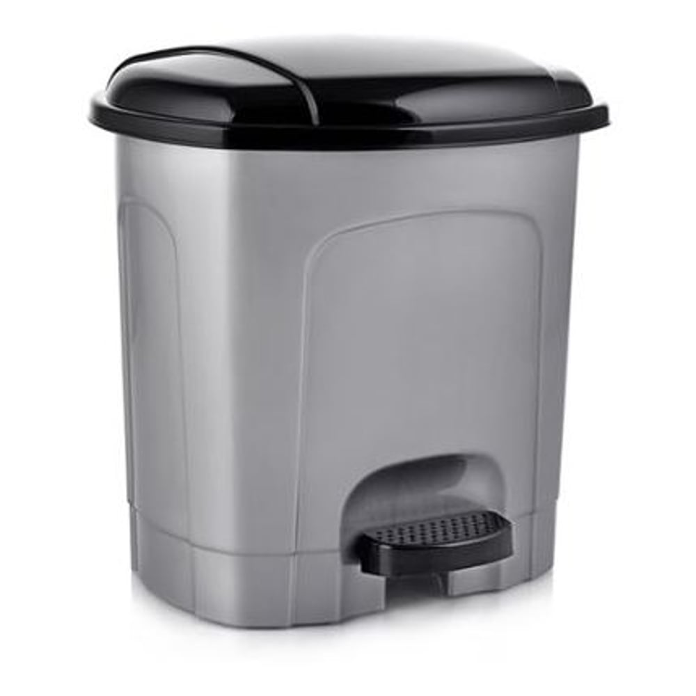 Buy Hobby Life Peddle Dust Bin Mettalic Grey-Black Online in UAE ...