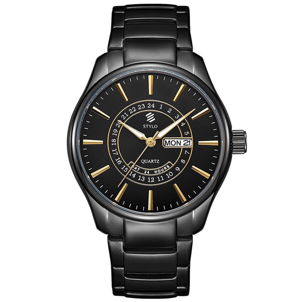 Stylo Men's Analog Black Dial Watch - S22002-bbbbg Stylo Men's Analog Black Dial Watch - S22002-bbbbg