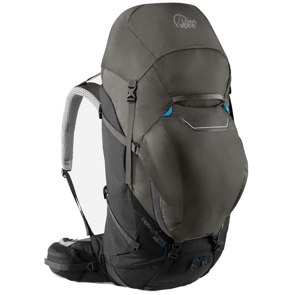 Lowe Alpine Backpacks Cerro Torre, 65:85, Black/greyhound