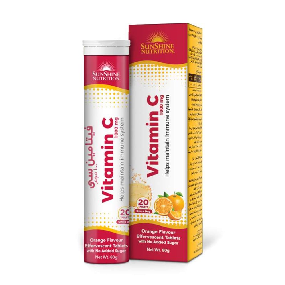 Sunshine Nutr Vitamin C 1000mg Orange Flav Efferv Tablets Sunshine Nutr Vitamin C 1000mg Orange Flav Efferv Tablets