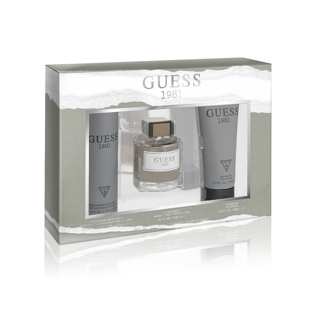 Guess 1981 - Eau De Toilette, 100 Ml + Shower Gel 200 Ml + Body Spray 226 Ml Gift Set