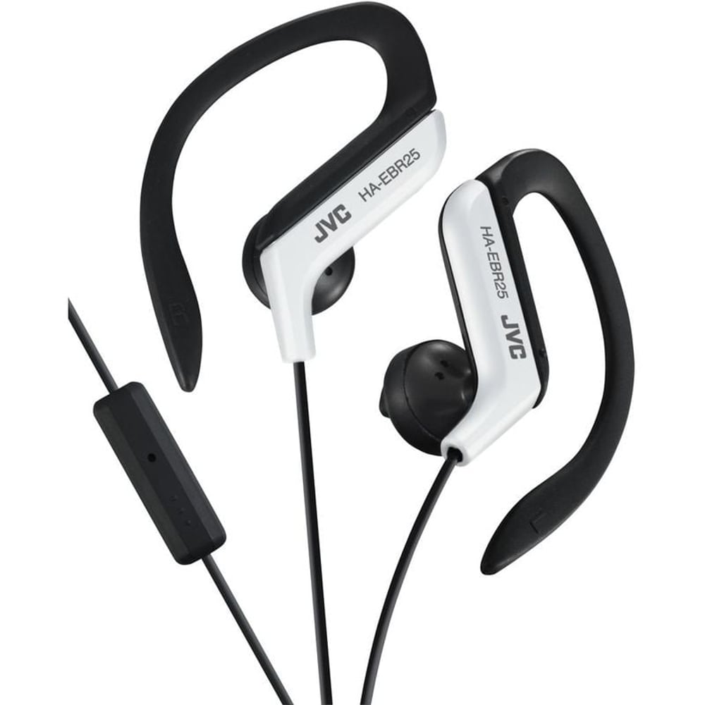 JVC HA-EBR25-W Sports Clip Headphones White JVC HA-EBR25-W Sports Clip Headphones White