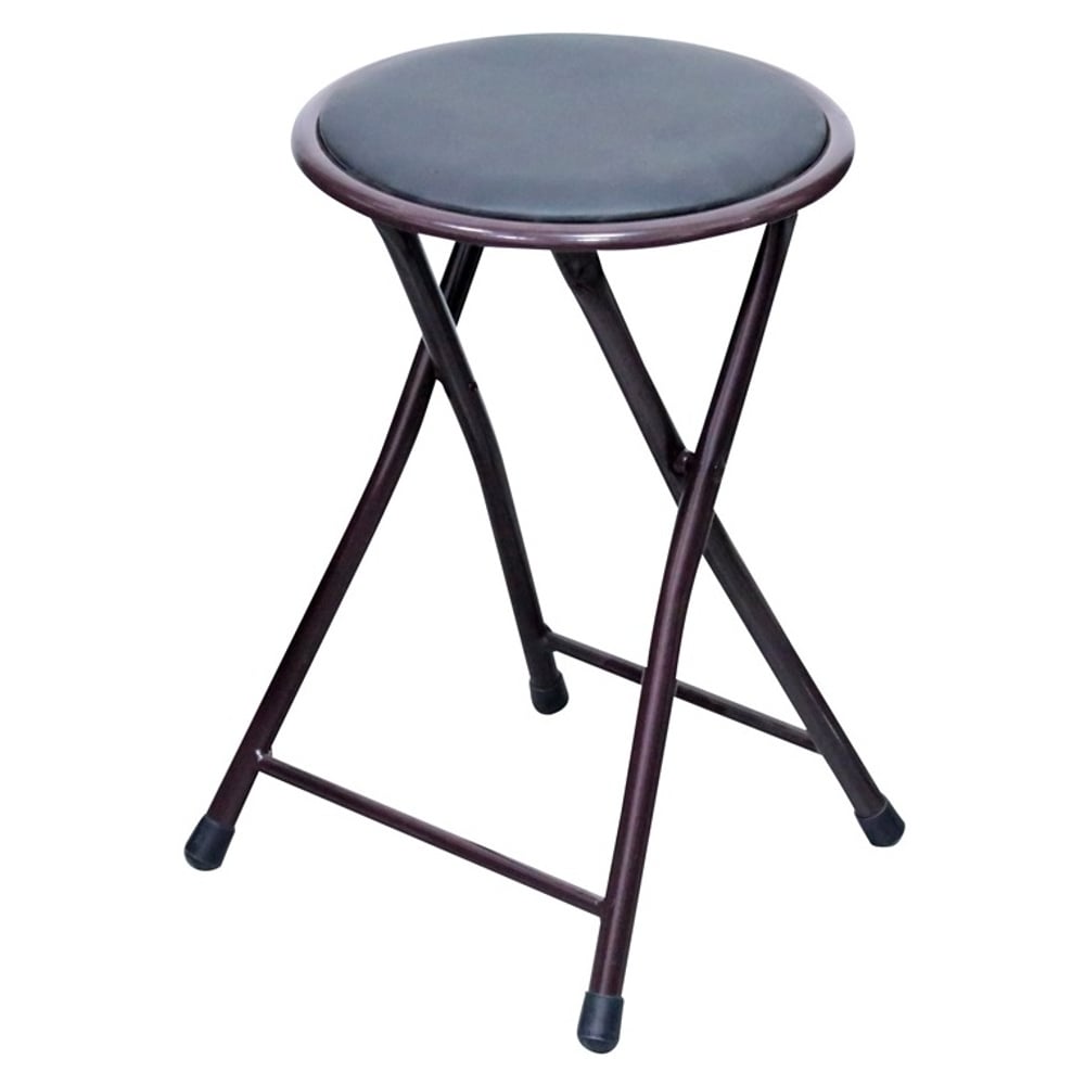 Blue Folding Stool with Padded Seat