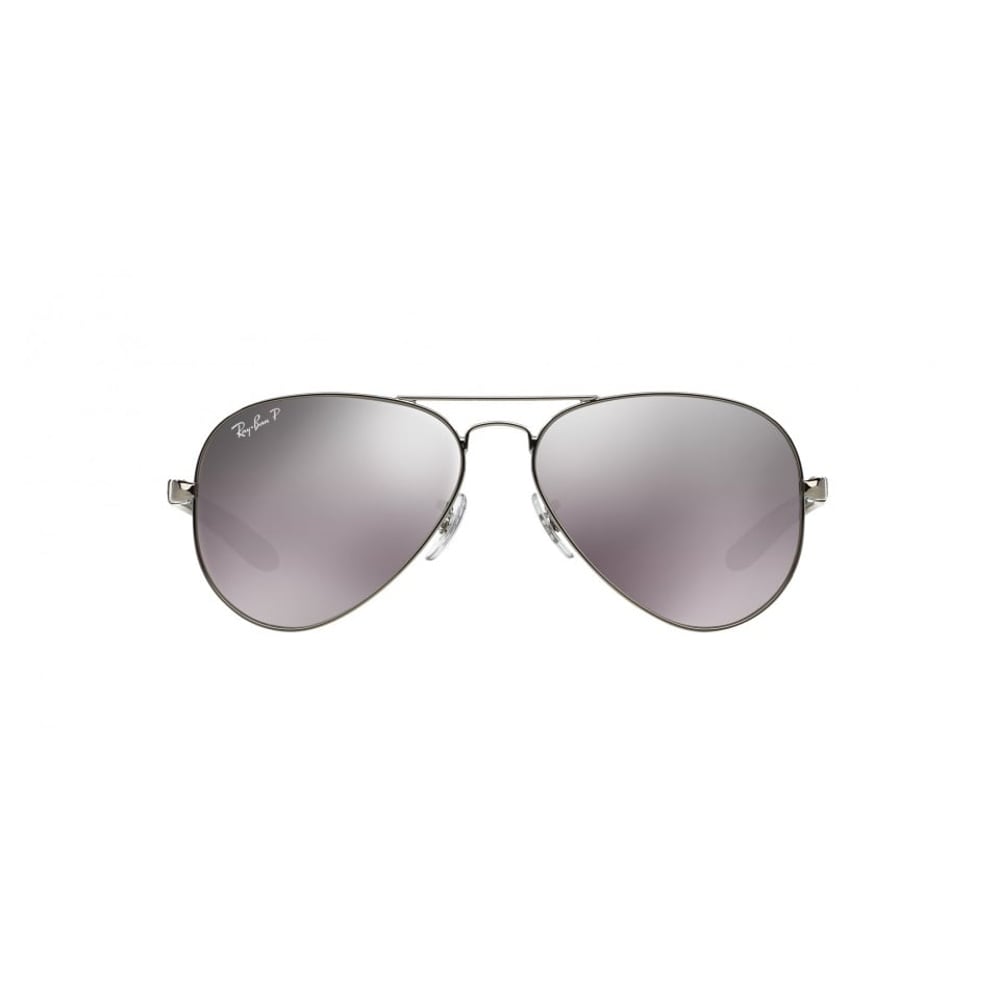 RayBan Full Rimmed Carbon Fiber Aviator GunmetalPolarized Unisex Sunglasses