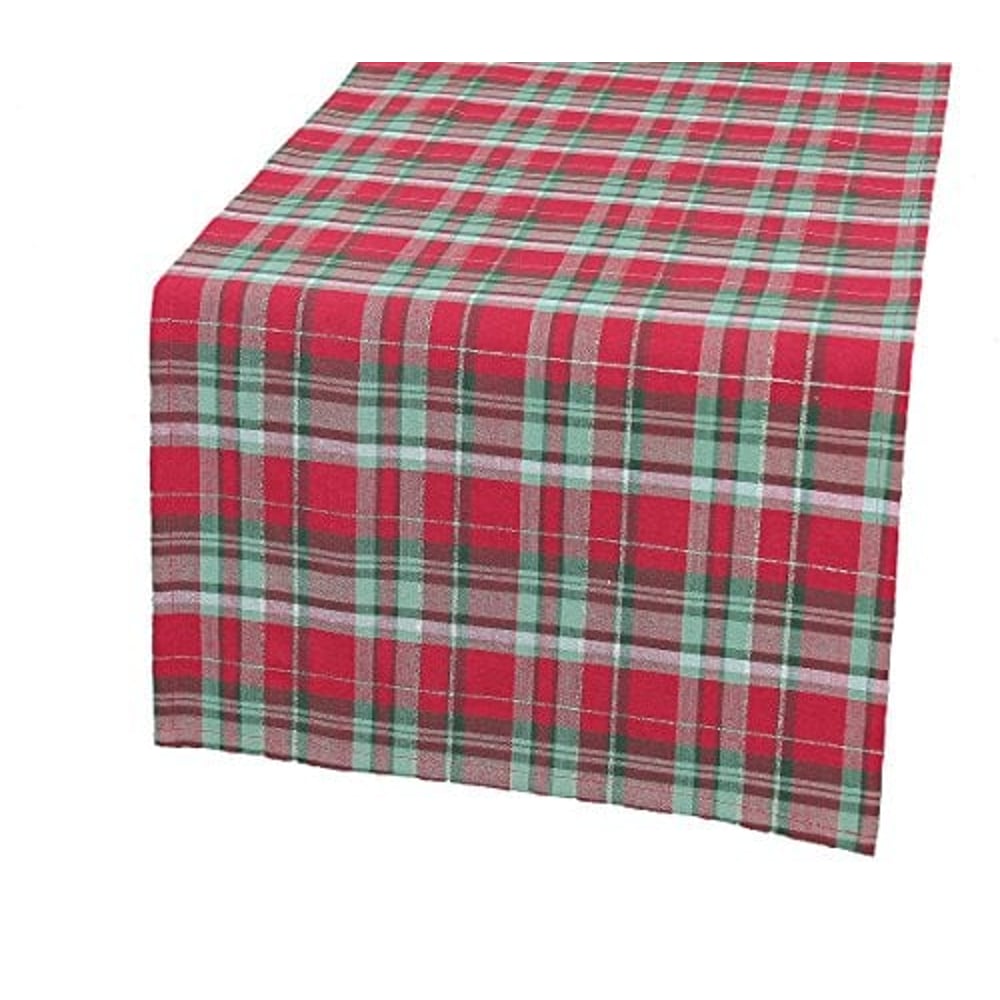 Xia Home Fashions Holiday Tartan Christmas Table Runner, 15 By 72-Inch