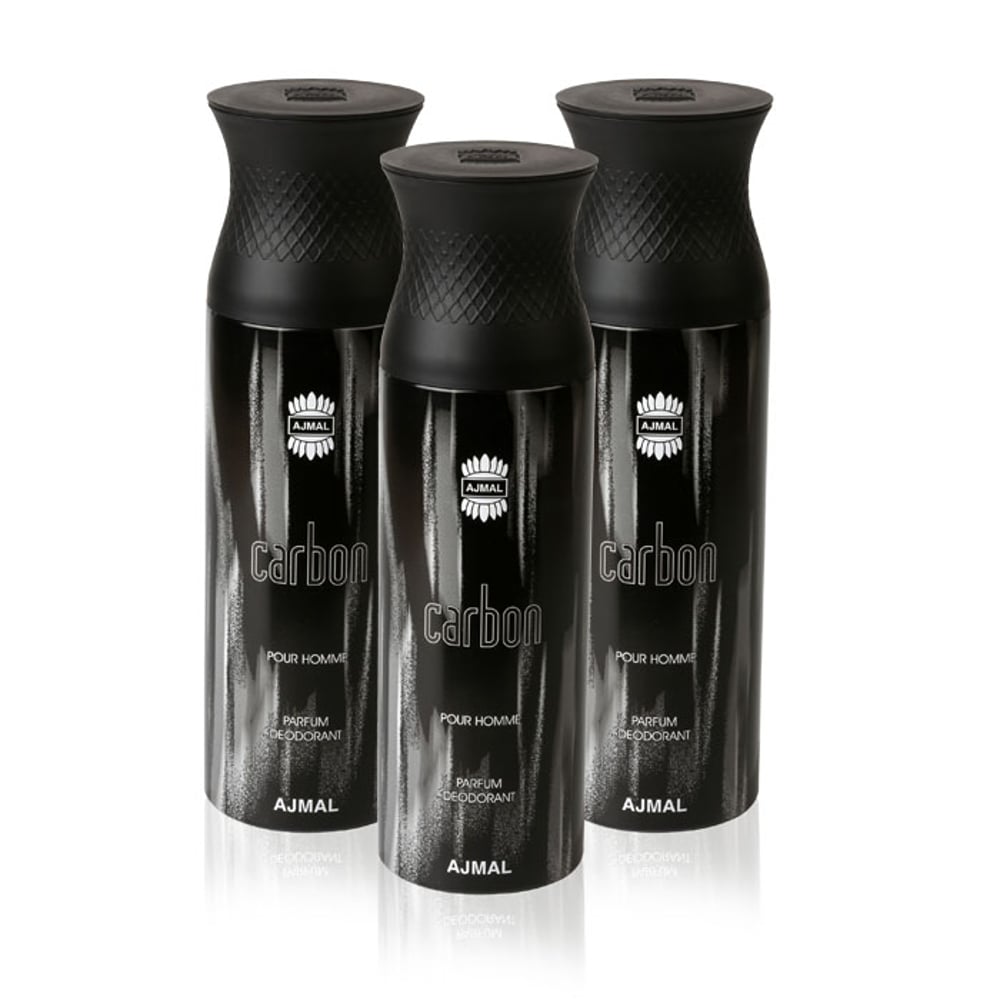 Ajmal Carbon Deodorant for Men - 3 In 1 Pack 200 ML Ajmal Carbon Deodorant for Men - 3 In 1 Pack 200 ML