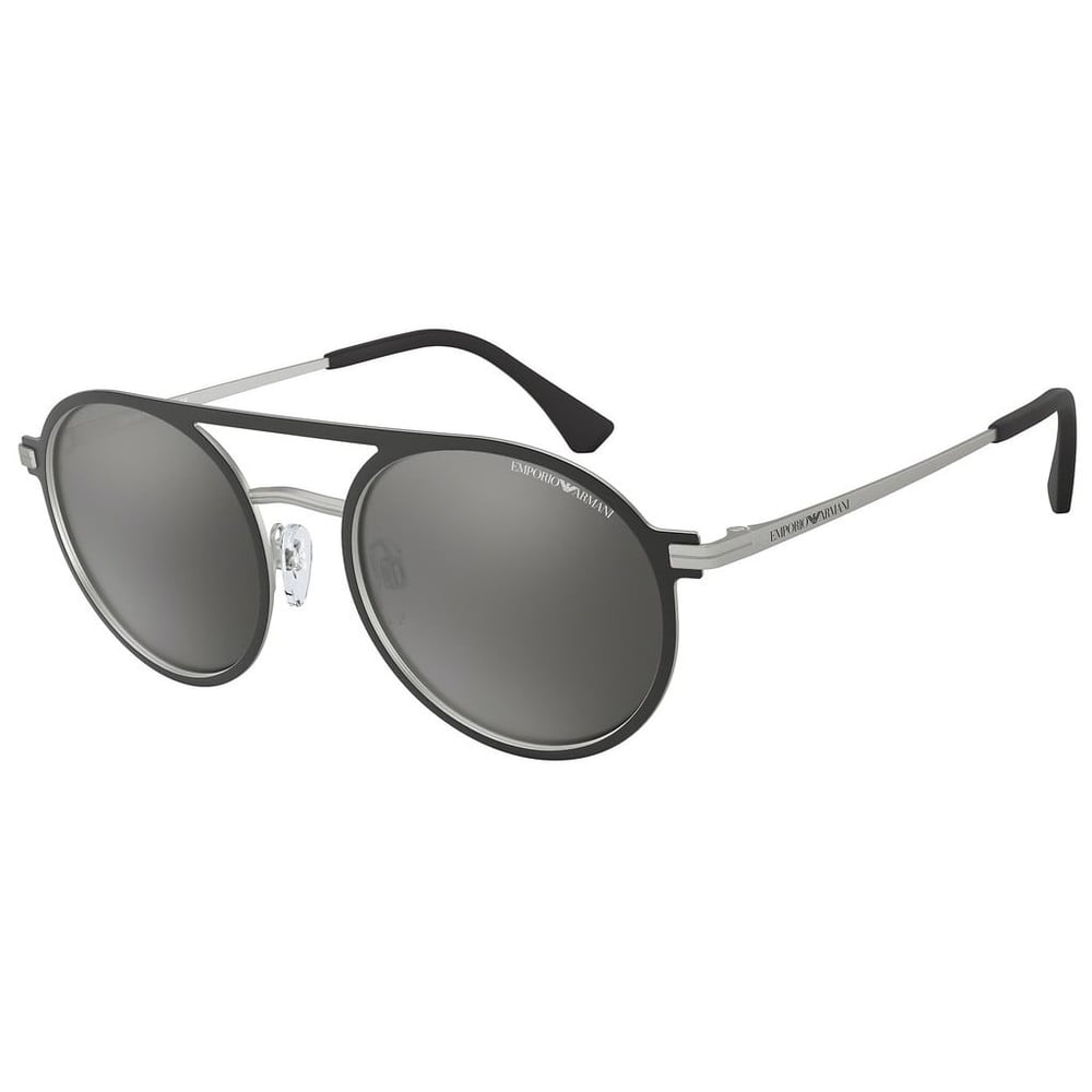 Emporio Armani Black Metal Men EM-2080-30016G-53 Sunglasses