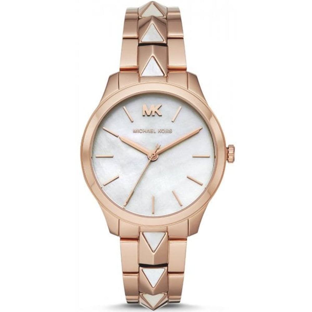 Michael Kors Runway Mercer Women's Analog Watch Metal Bracelet Michael Kors Runway Mercer Women's Analog Watch Metal Bracelet