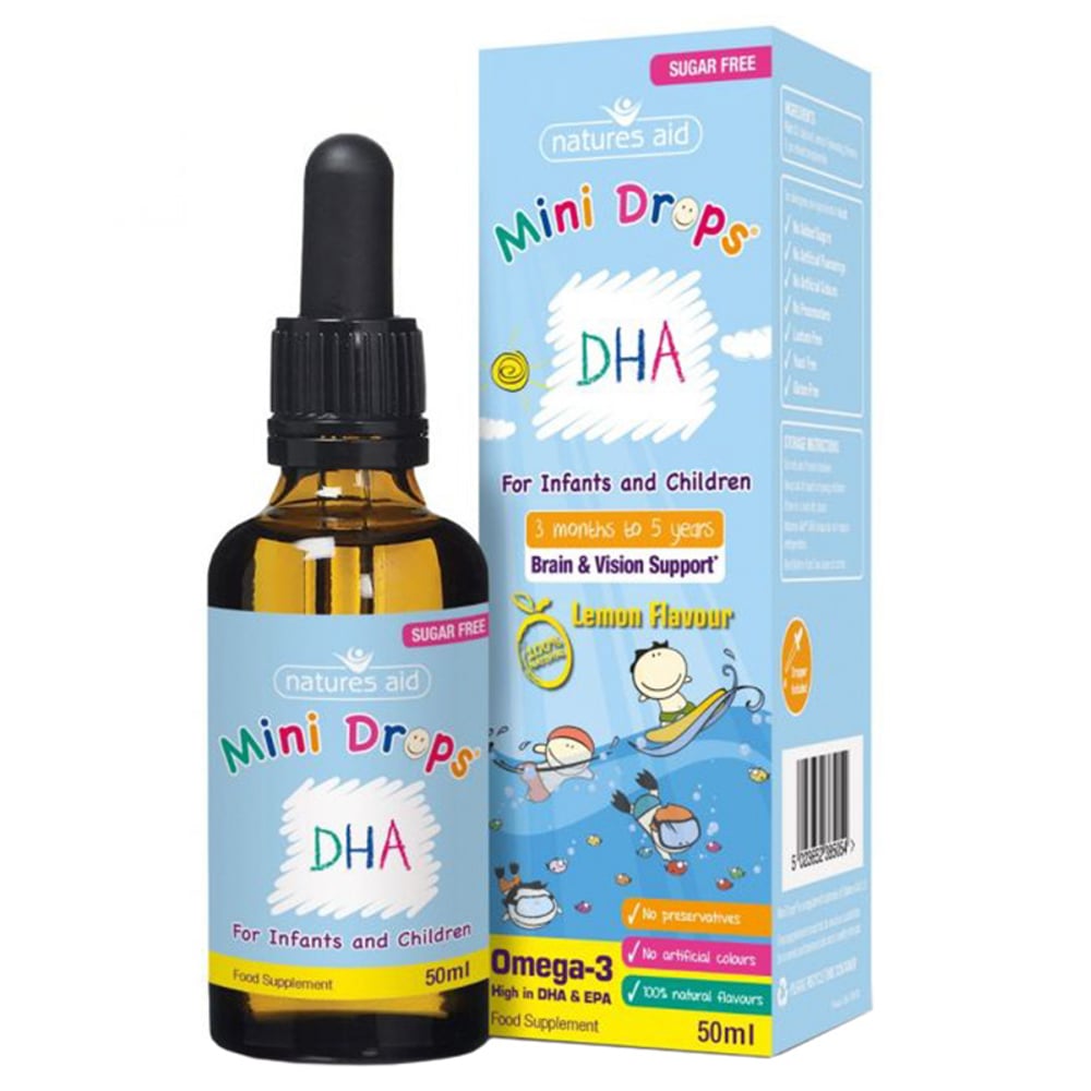 Natures Aid DHA Mini Drops For Infants & Children 50ml Natures Aid DHA Mini Drops For Infants & Children 50ml