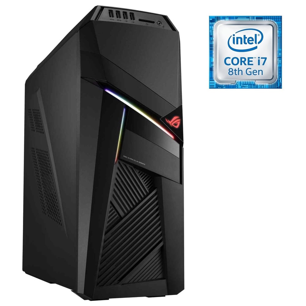 Asus ROG Strix GL12CS Gaming Desktop - Core i7 3.2GHz 16GB 1TB+256GB 6GB Win10 Black