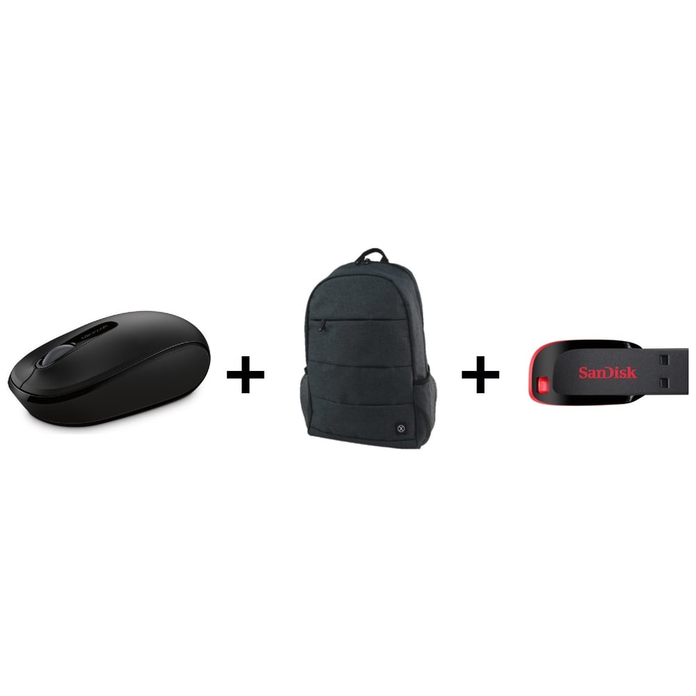 Microsoft U7Z00004 Wireless Mobile Mouse 1850 + Xcell BP200 Laptop Back Pack 15.6inch Grey + Sandisk SDCZ50016GB35 Cruzer Blade USB Flash Driver 16GB Microsoft U7Z00004 Wireless Mobile Mouse 1850 + Xcell BP200 Laptop Back Pack 15.6inch Grey + Sandisk SDCZ50016GB35 Cruzer Blade USB Flash Driver 16GB