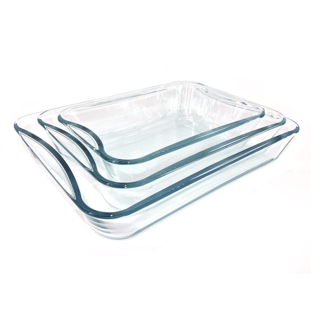 SIMAX Rectangular Roaster 3pcs Set Transparent