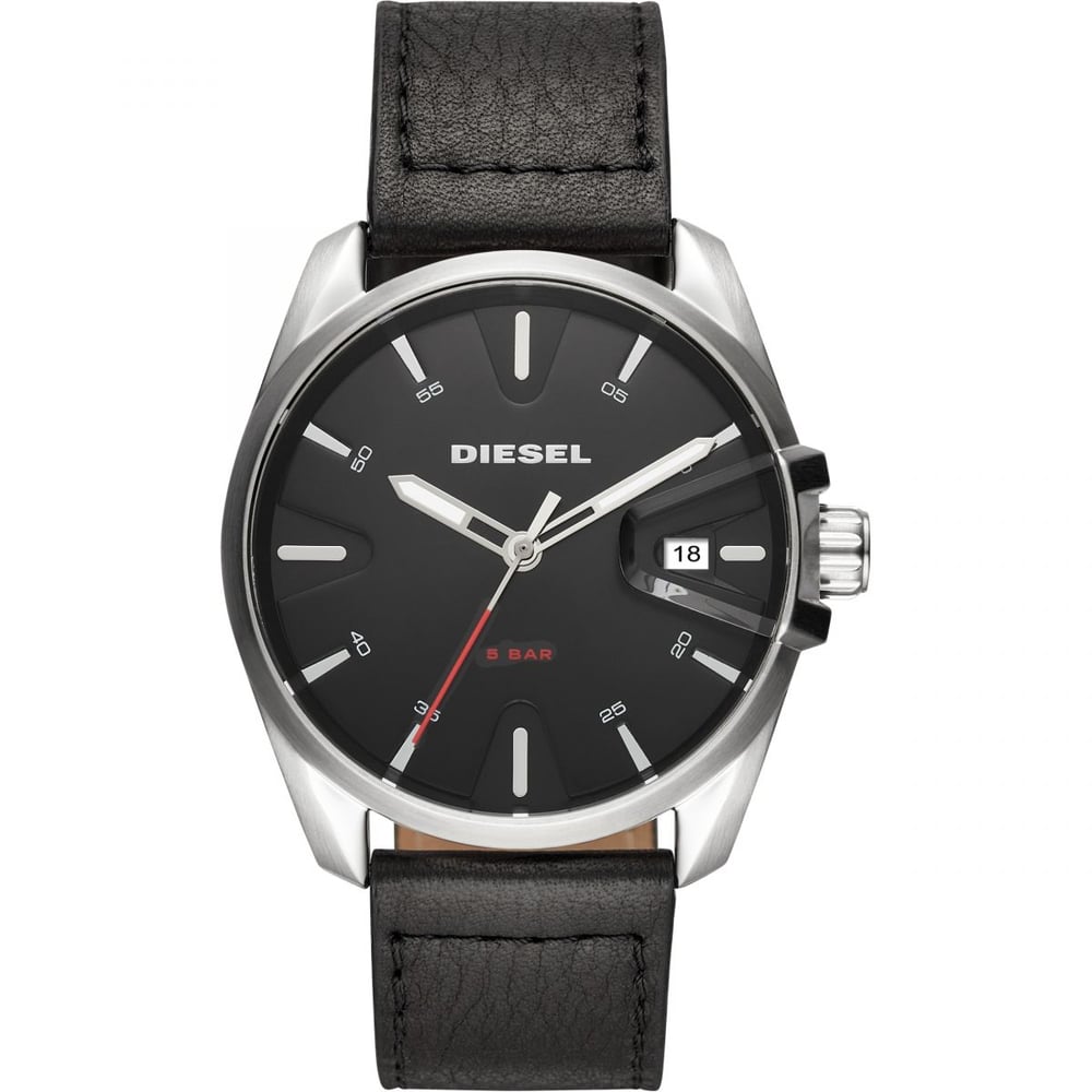 Diesel DZ1862 MS9 Chrono Black with leather strap Mens Watch