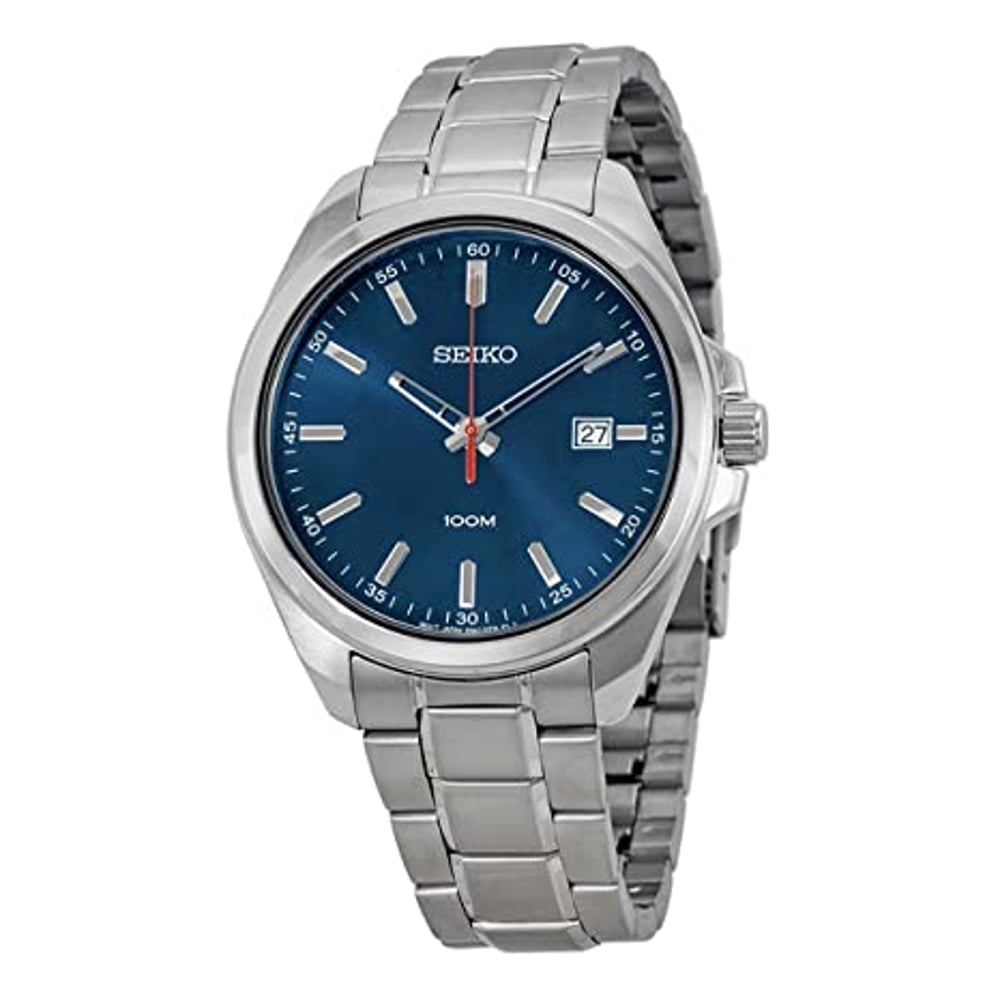 Seiko Stainless Steel Analouge Blue Dial Men's Watch SUR059P1