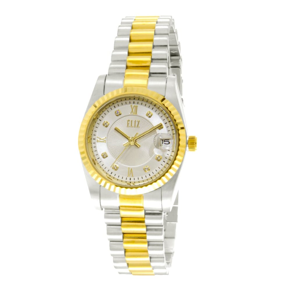 Eliz Mahal Es8732l2twt Tt Gold Ss Case And Band Women's Watch Eliz Mahal Es8732l2twt Tt Gold Ss Case And Band Women's Watch