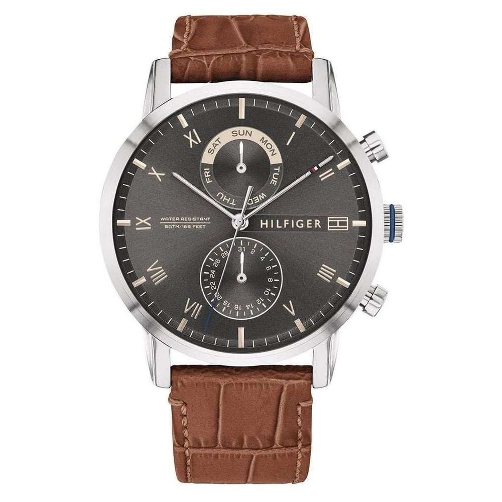 Tommy Hilfiger Kane Brown Leather Men Watch 1710398