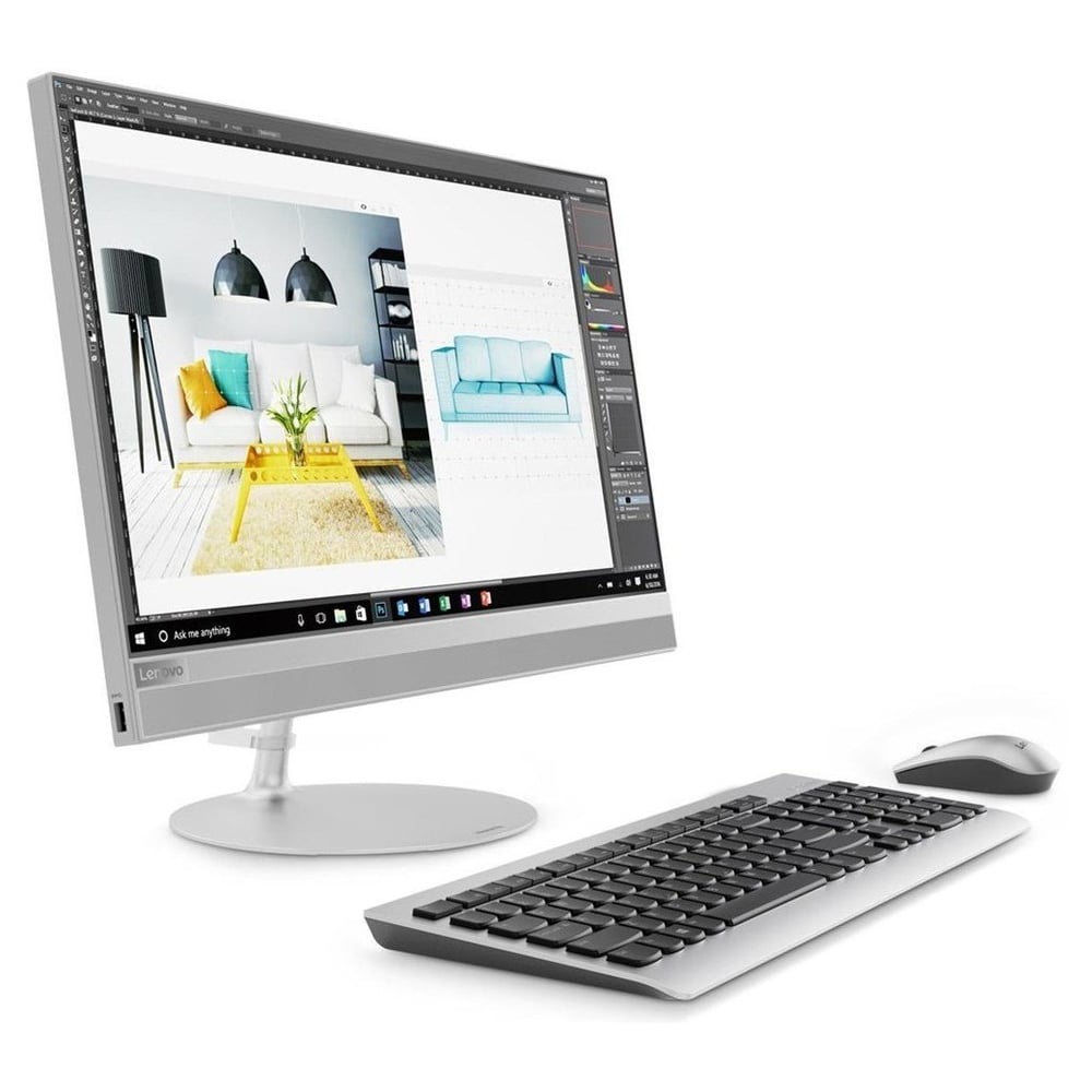 Lenovo ideacentre 520-22IKU All-in-One Desktop - Core i3 2.3GHz 4GB 1TB Shared Win10 21.5inch FHD Silver