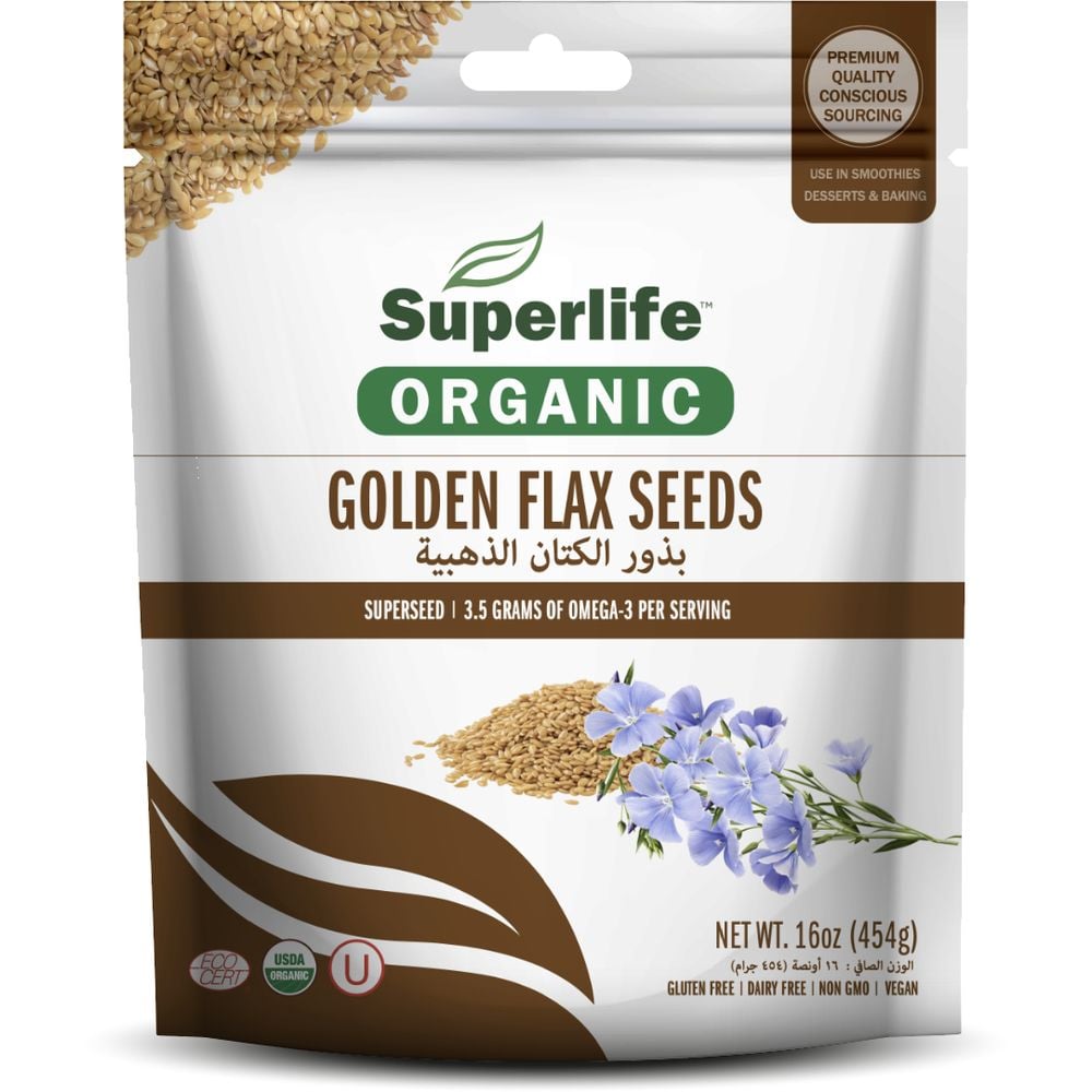Superlife Golden Flax Seeds 454g Superlife Golden Flax Seeds 454g