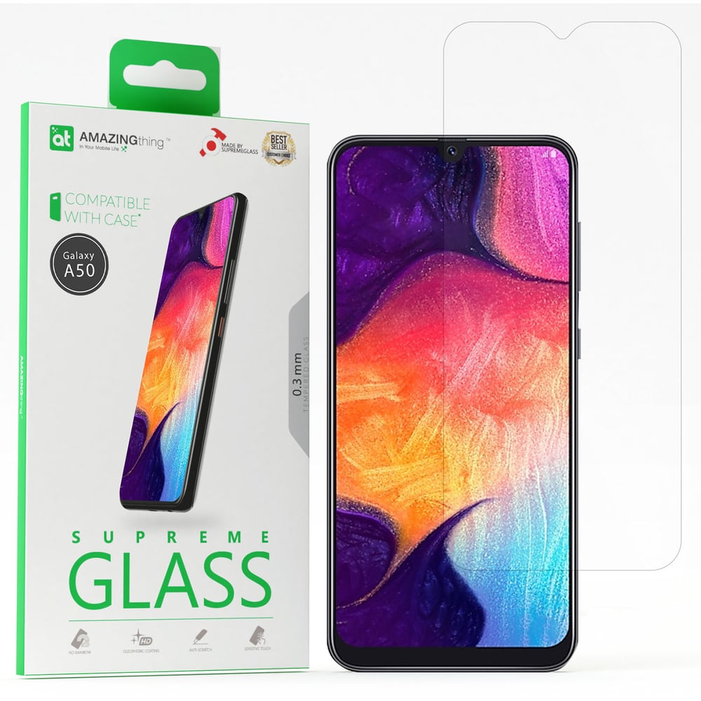 Amazing Thing Samsung Galaxy A50 Tempered Glass Screen Protector 2.5d - Supreme Glass Case Friendly Amazing Thing Samsung Galaxy A50 Tempered Glass Screen Protector 2.5d - Supreme Glass Case Friendly