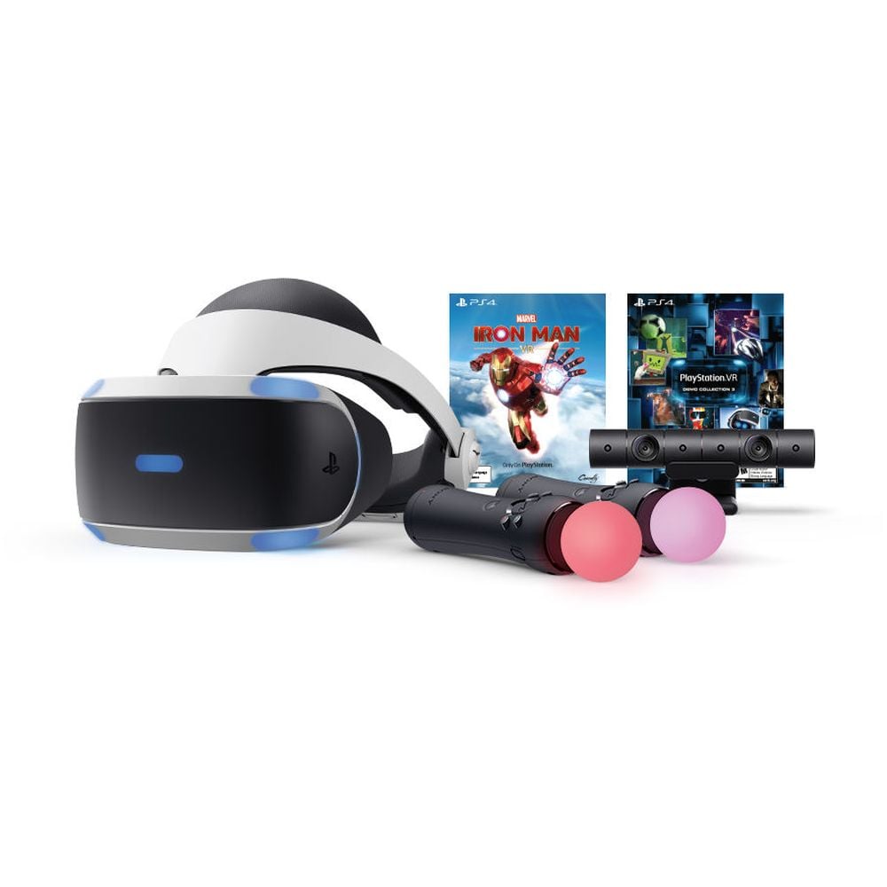 Sony Playstation VR Starter Pack Black/White + PS4 Iron Man VR + Move Control + Camera Sony Playstation VR Starter Pack Black/White + PS4 Iron Man VR + Move Control + Camera