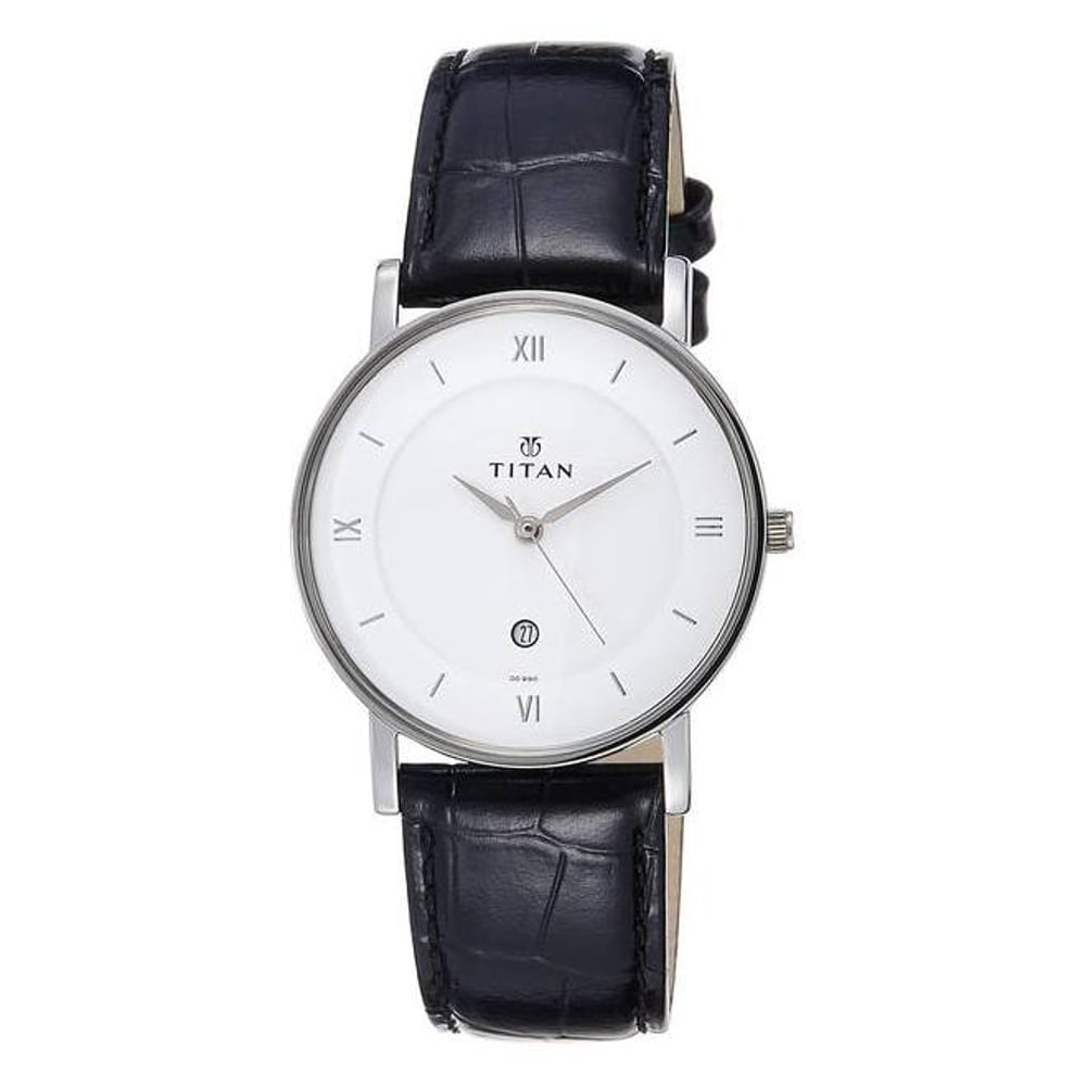 Titan 9162SL04 White Dial Analog Watch with Date Function for Men Titan 9162SL04 White Dial Analog Watch with Date Function for Men