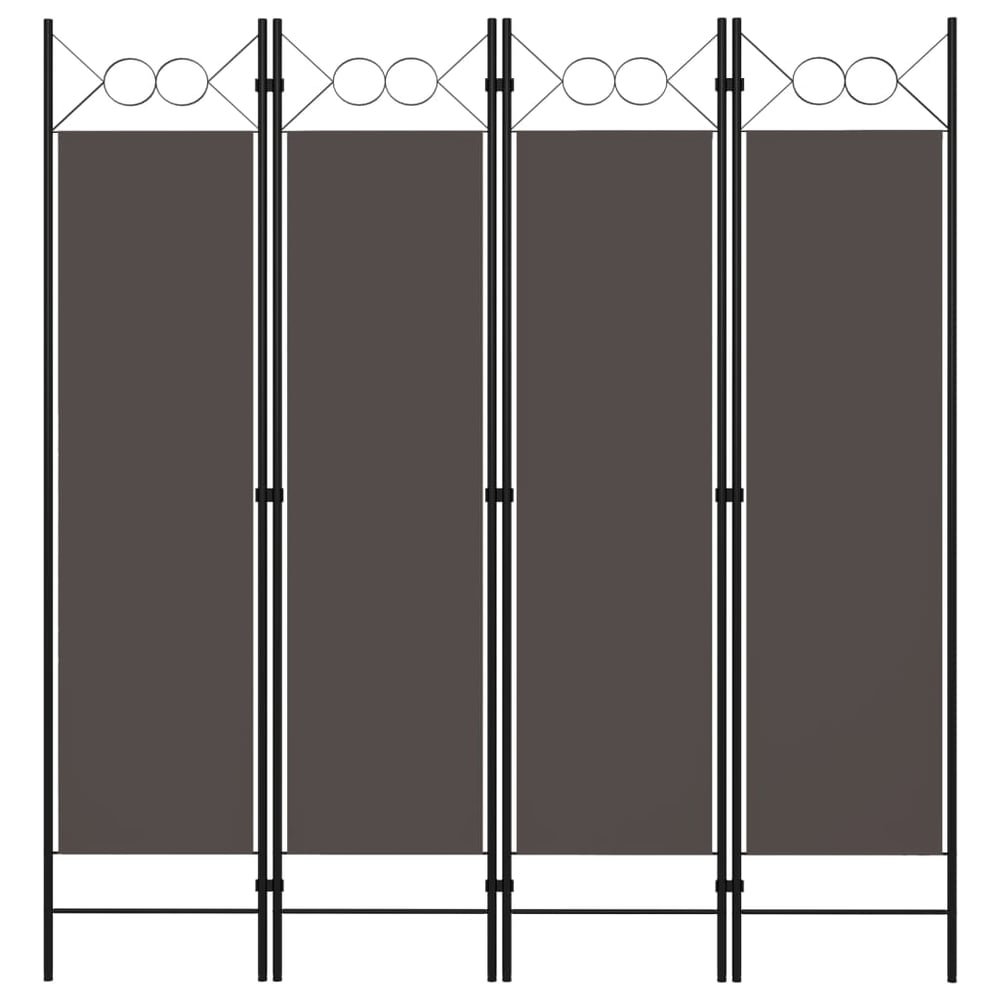 Vidaxl 4-panel Room Divider Anthracite 160x180 Cm