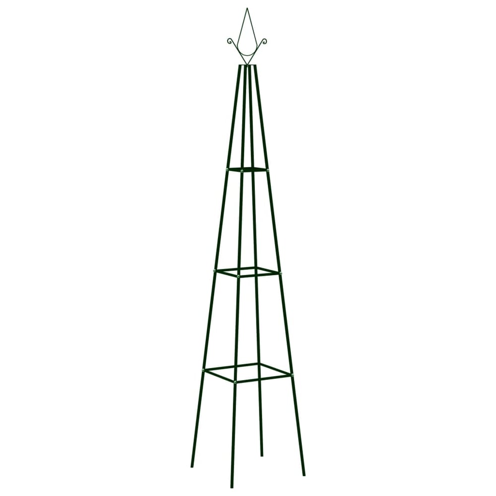 Vidaxl Garden Climbing Plant Racks 2 Pcs Dark Green 35x35x195 Cm Iron Vidaxl Garden Climbing Plant Racks 2 Pcs Dark Green 35x35x195 Cm Iron