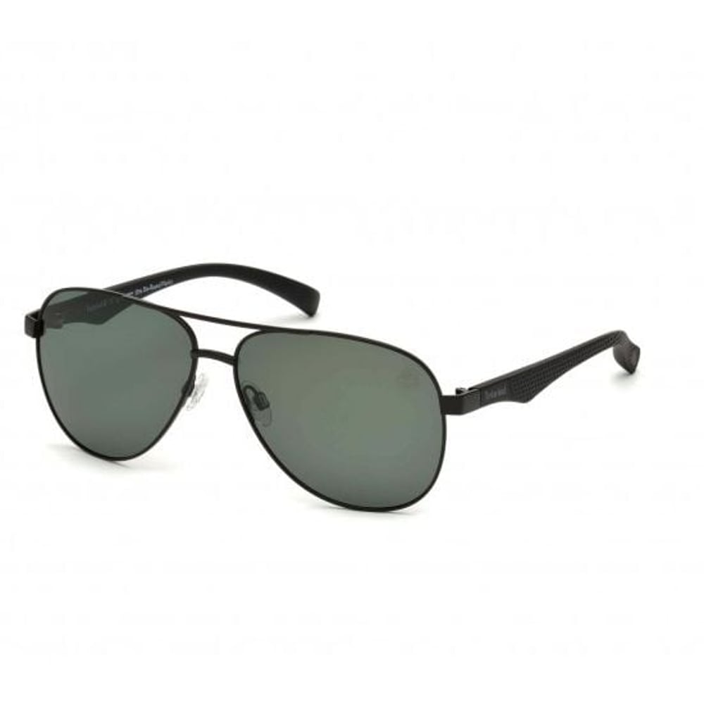 Timberland TB9137-02R-60 Men's Sunglasses Matte Black/Green