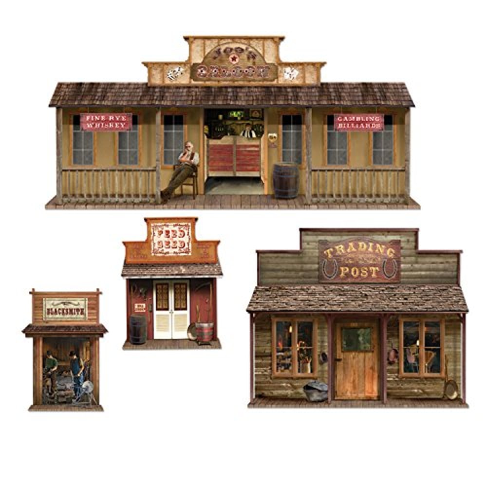 Beistle Wild West Town Props Party Accessory (1 Count) (4/Pkg)