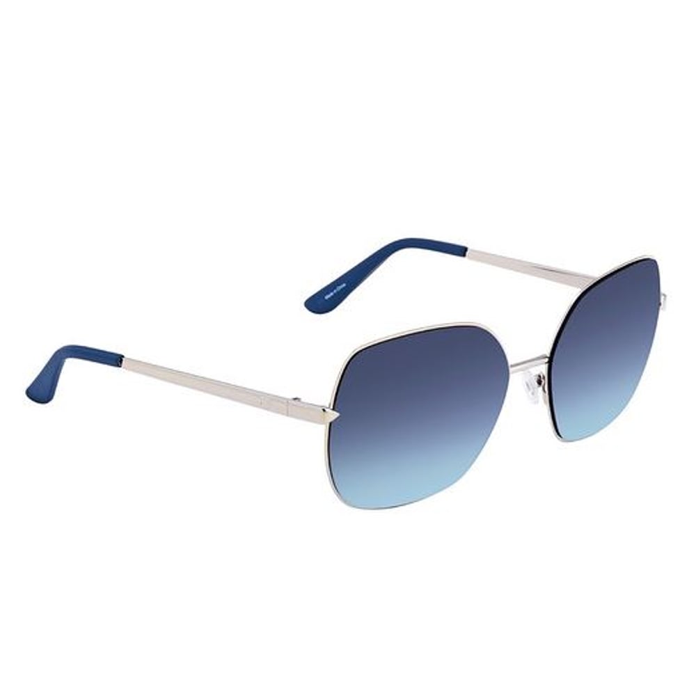 Guess Full Rim Blue Metal Women Sunglasses GU756010X61
