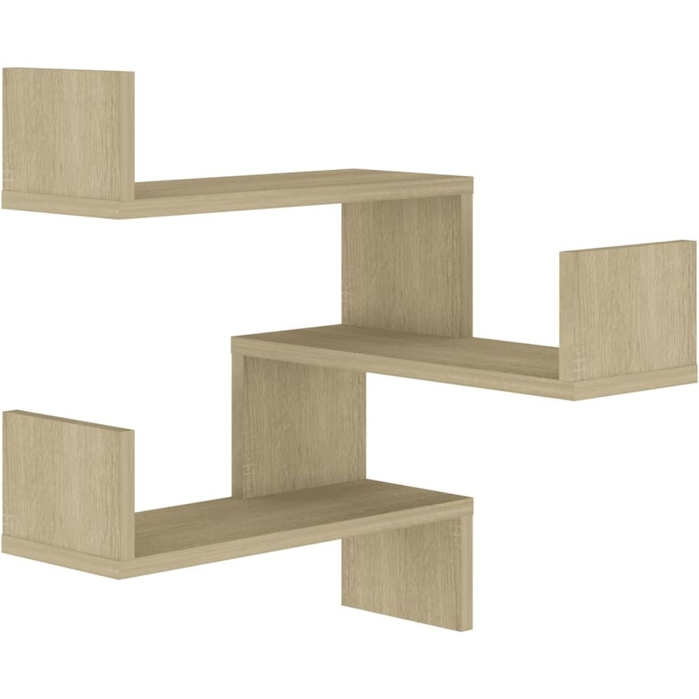 Vidaxl Wall Corner Shelf Sonoma Oak 40x40x50 Cm Chipboard