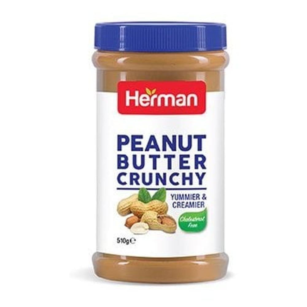 Herman Peanut Butter Crunchy Spread 510g Pet