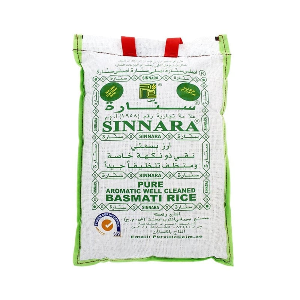 Sinnara Pure Cleaned Basmati Rice 5kg Sinnara Pure Cleaned Basmati Rice 5kg