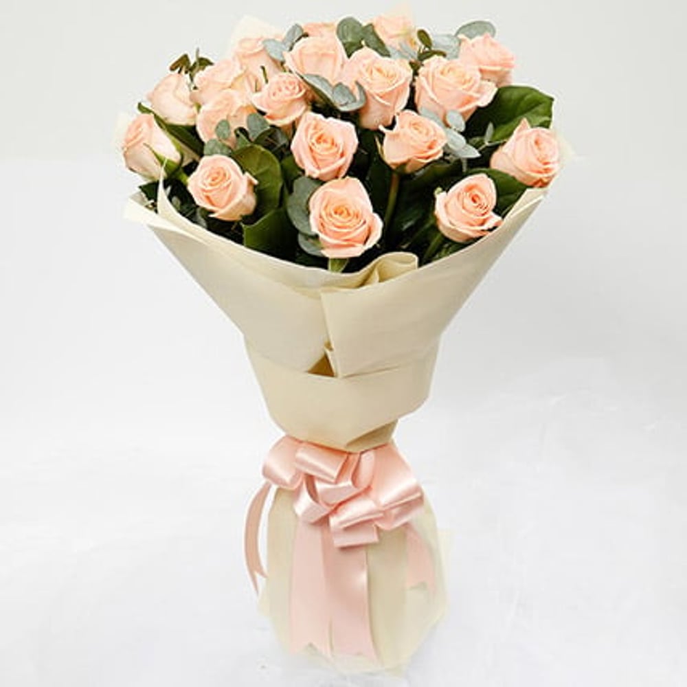 Peach Love 20 Roses Bouquet