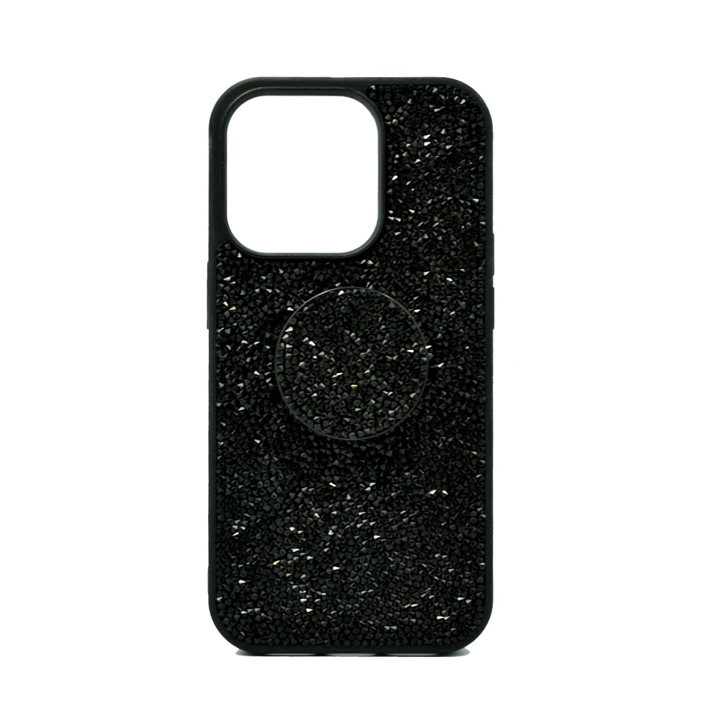 Isafe Bling Pop Up Hard Cover For iPhone 14 Pro Black Isafe Bling Pop Up Hard Cover For iPhone 14 Pro Black
