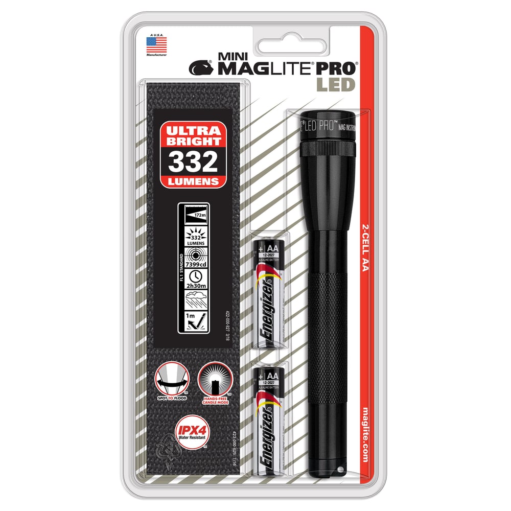 Maglite SP2P01H Mini Pro Led 2-cell Aa Flashlight Black Maglite SP2P01H Mini Pro Led 2-cell Aa Flashlight Black