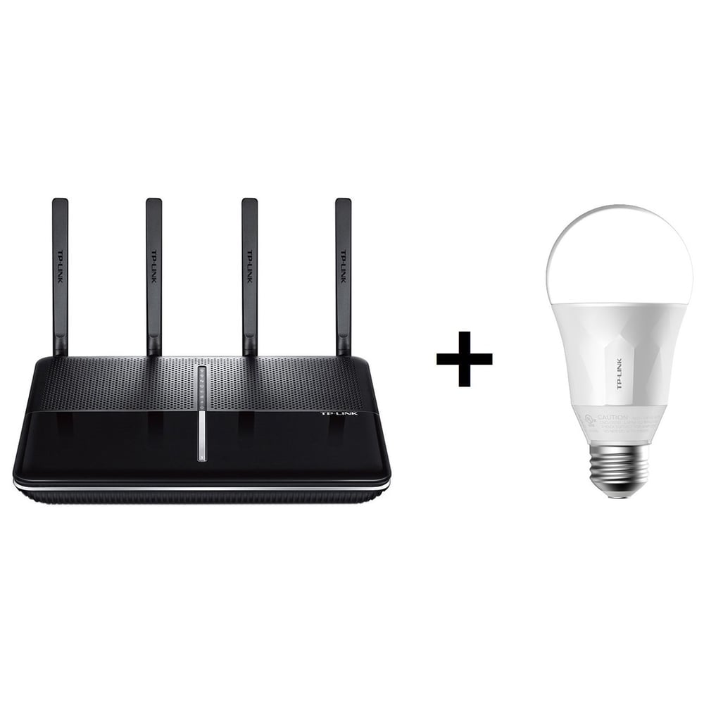 TP-Link C2600 AC1900 Dual Band Wireless AC Gigabit Router + LB100 Wi-Fi Smart LED Bulb