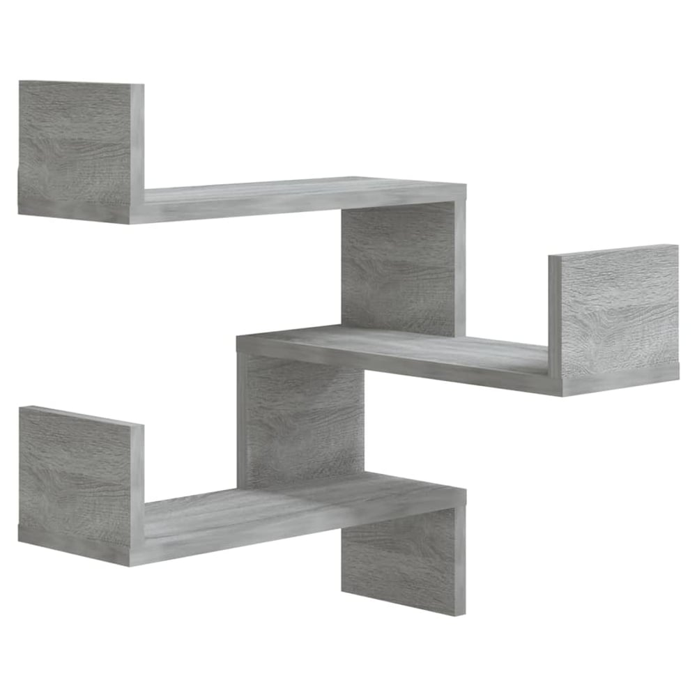 Vidaxl Wall Corner Shelf Grey Sonoma 40x40x50 Cm Engineered Wood