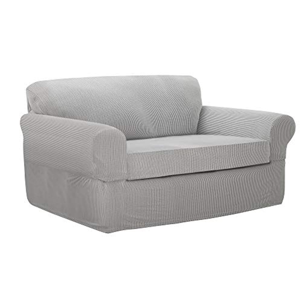 Maytex Connor Loveseat Slipcover, Grey Maytex Connor Loveseat Slipcover, Grey